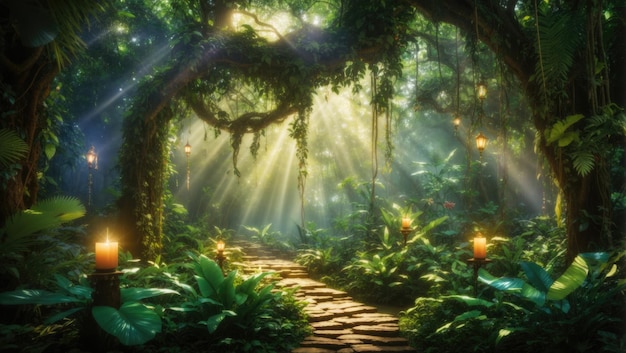 Sunlit Enchantment Mystical Jungle's Magic