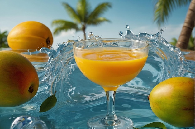 Sunny Serenity Mango Juice Oasis (Oasis del Jugo de Mango de la Serenidad del Sol)