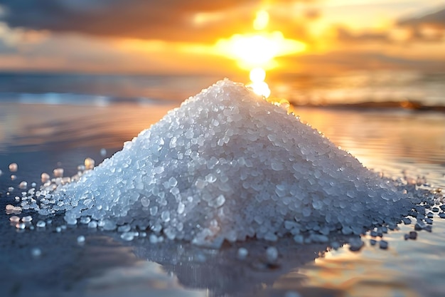 Sunset Symphony Over Crystal Salt Mound Concept Sunset Photography Paisagem Views Nature39s Beauty Salt Mound Horário de Ouro