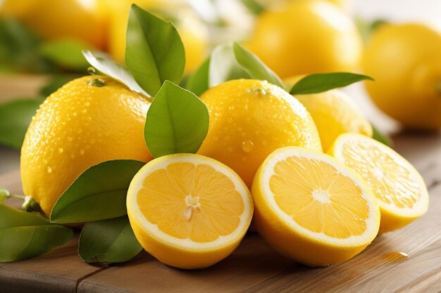 Sunshine Lemon Delight Citrus maduro e suculento Melhor fotografia de limão
