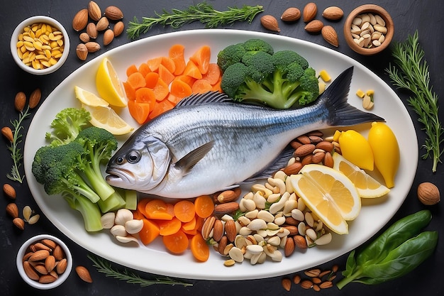 Foto super alimento para aumentar o cérebro com peixe