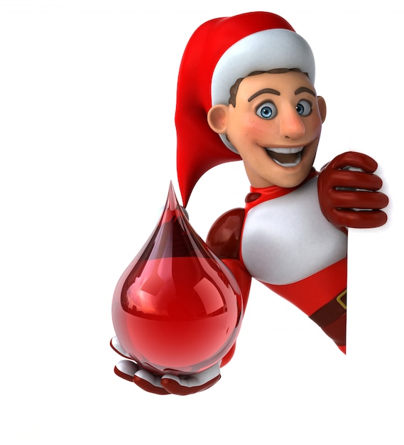 Super divertido papai noel - ilustração 3d