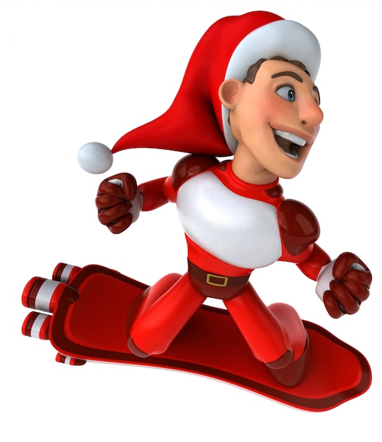 Super divertido Papai Noel - ilustração 3D