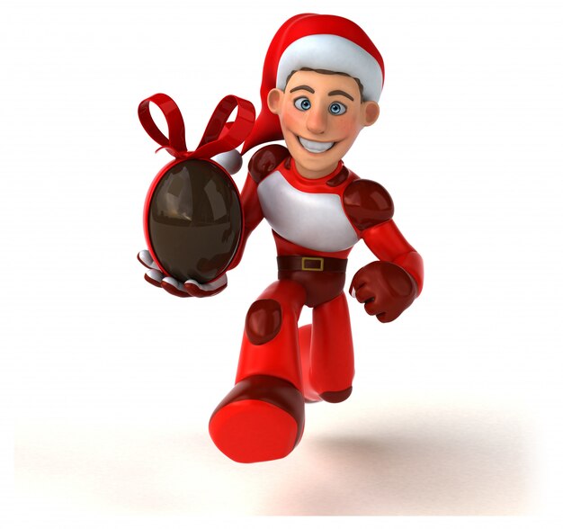 Super divertido papai noel ilustração 3d