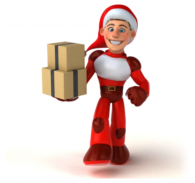 Super divertido Papai Noel - ilustração 3D