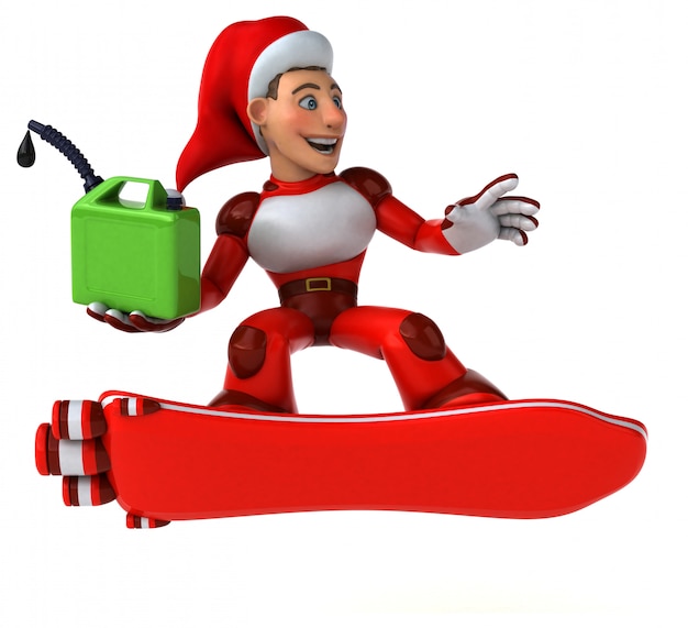 Super divertido Papai Noel - ilustração 3D