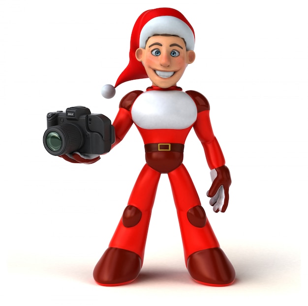 Super divertido Papai Noel - ilustração 3D