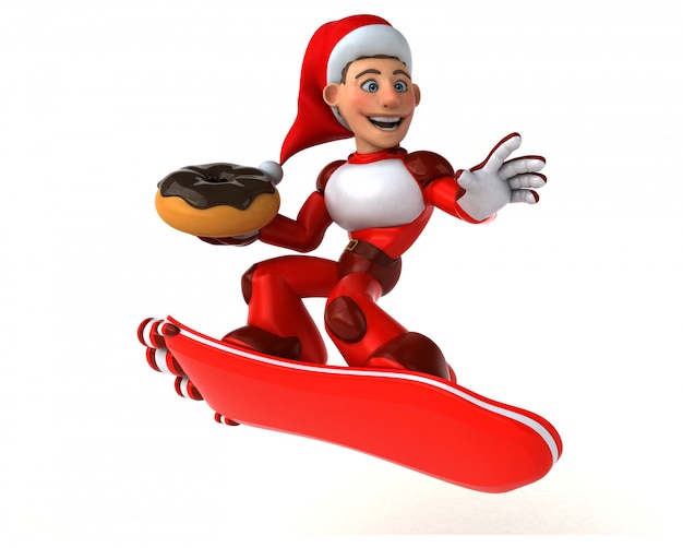 Super divertido papai noel - personagem 3d