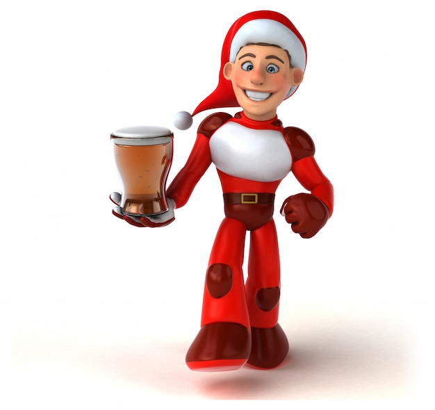 Super divertido Papai Noel - personagem 3D