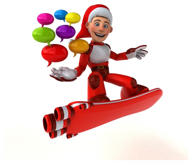 Super divertido Papai Noel - personagem 3D