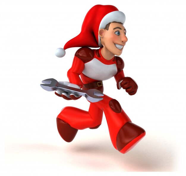 Super divertido Papai Noel - personagem 3D