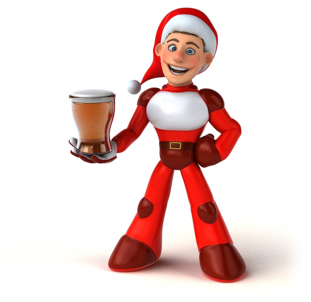Super divertido Papai Noel - personagem 3D