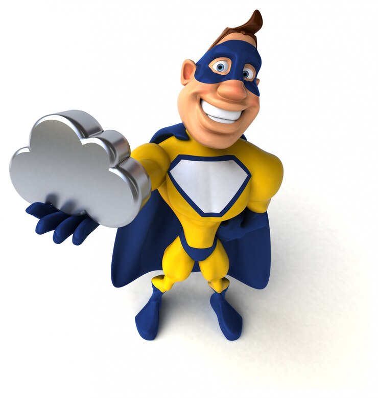 Foto super-herói divertido