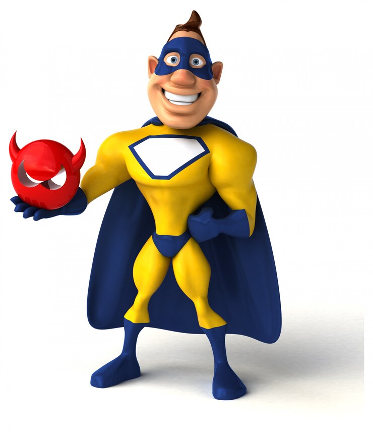 Foto super-herói divertido