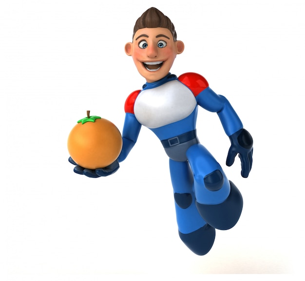 Super-herói super moderno - personagem 3D