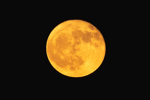 Foto super lua de morango grande lua de verão de junho de 2023 super lua lua laranja