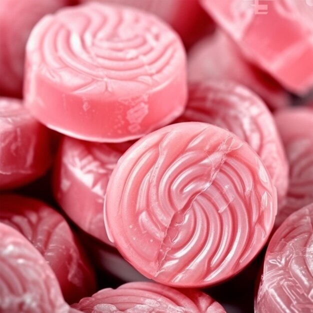 Super Macro De O Caramelo Rosa Extremo em Close-up