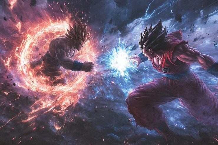 Foto super saiyan son goku desencadeando o poder