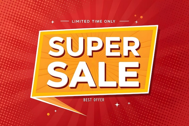 Super Sale Zeitbeschränktes Angebot Werbe-Banner