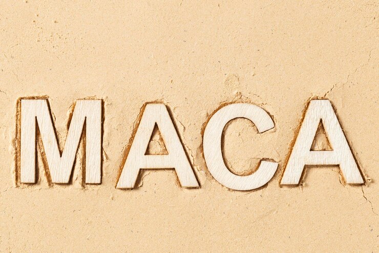 Foto superalimento em pó de maca desidratado da américa do sul
