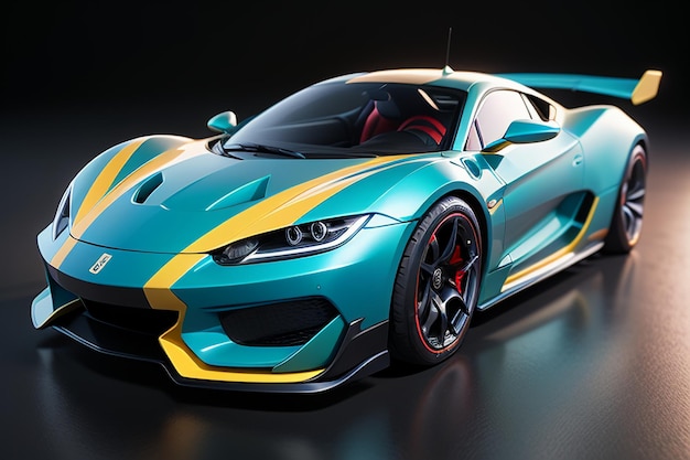 Supercars-Ausstellung farbenfrohe coole Autos HD-Fotografie Tapeten Hintergrundillustration