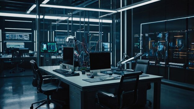 Supercomputadora de IA Sala de oficinas Centro de TI PSD