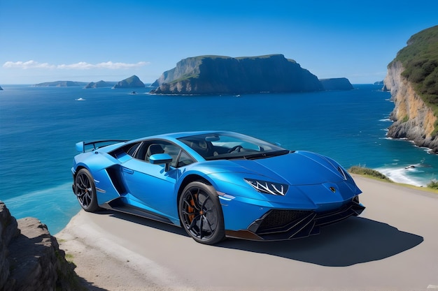 Un superdeportivo hiperrealista Lamborghini generado por Ai