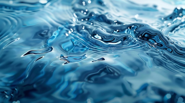 Superficie de agua con cáusticos y ondulaciones