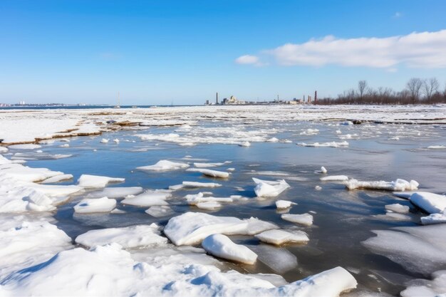 Superficie del agua paisaje marino naturaleza acuática y glaciar