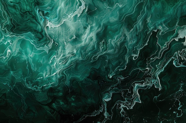 Foto superficie de agua verde oscuro con formas fluidas y olas únicas