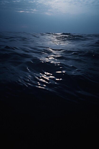 Foto la superficie de las aguas oceánicas
