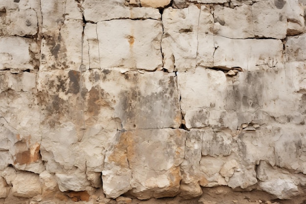 Superficie áspera y desigual de un viejo muro de piedra