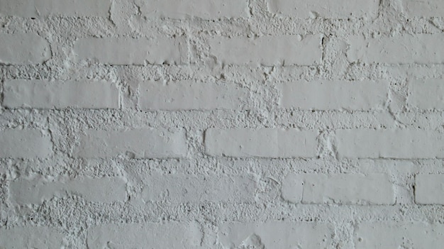 Superficie áspera pintura blanca textura y patrón de la pared de ladrillo