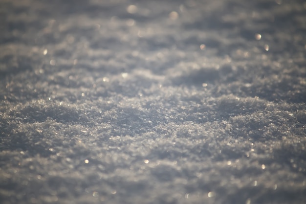 Foto superficie brillante nieve fresca
