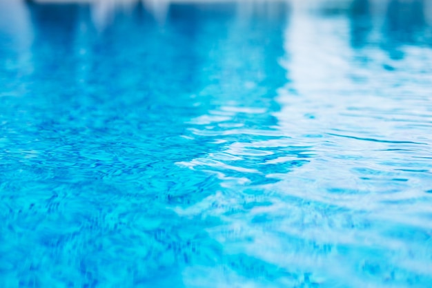 Superfície da água azul na piscina, a superfície da água - fundo