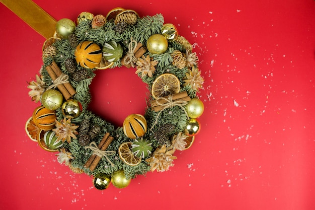 Superfície de férias de сhristmas com biscoitos de gengibre