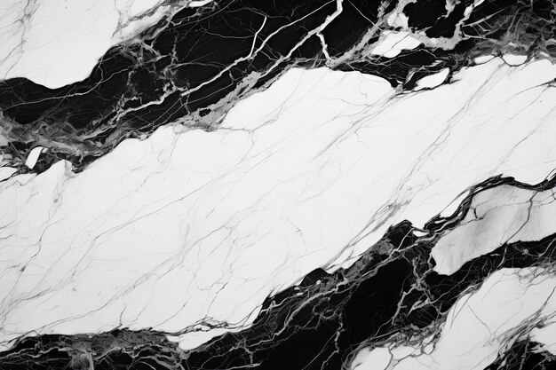 Superfície de fundo de textura de mármore cor preto e branco