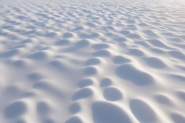 Superfície de neve branca pura