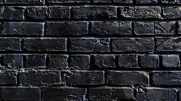 superfície de parede de tijolos pretos ásperos para fundo texturizado