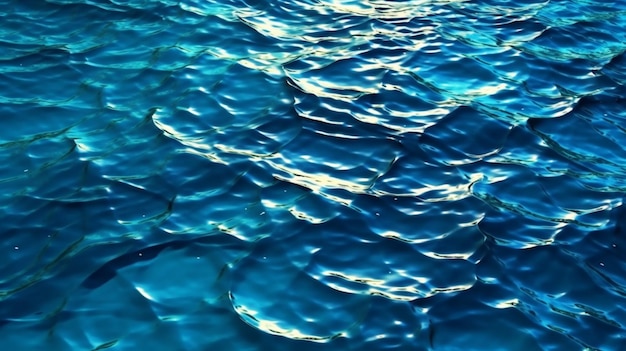 Superfície e fundo abstratos da água da piscina da foto com reflexão da luz do sol