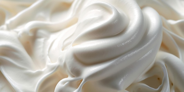 Superficie generativa de helado de vainilla de IA de cerca textura de helado blanco como fondo