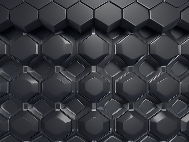 Superfície hexagonal preta e dourada de alta tecnologia fundo escuro para banner convite papel de parede cabeçalhos de site anúncios impressos modelo de design de embalagem