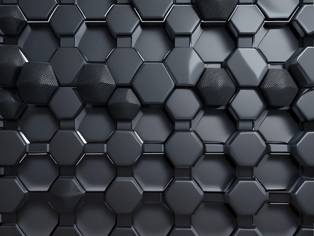 Superfície hexagonal preta e dourada de alta tecnologia fundo escuro para banner convite papel de parede cabeçalhos de site anúncios impressos modelo de design de embalagem