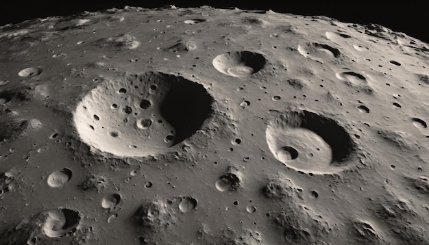 Superficie lunar Cráteres en la luna La textura de la superficie de las lunas