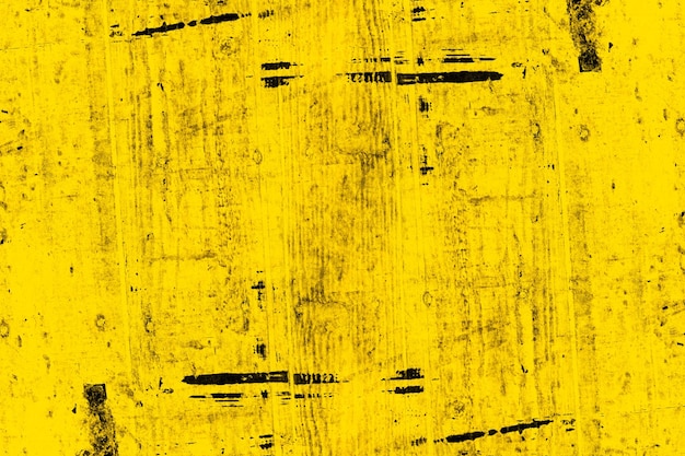 Foto superficie de madera abandonada de color amarillo para el fondo