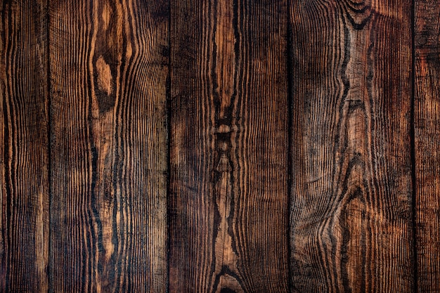 Superficie de madera marrón rústica. Textura, fondo