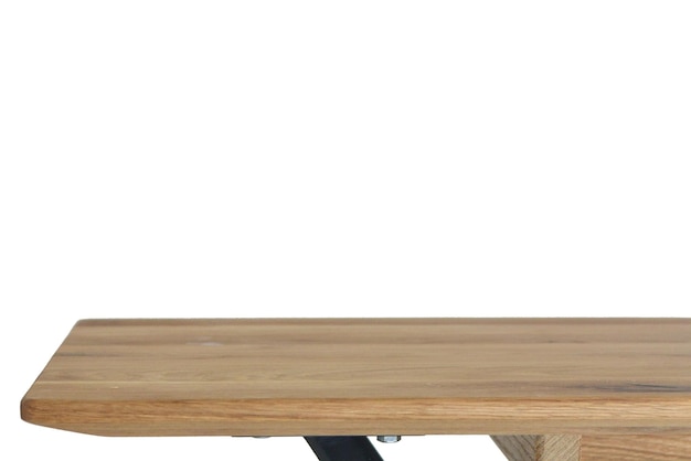 Superficie de la mesa de comedor de madera Muebles de madera natural vista cercana