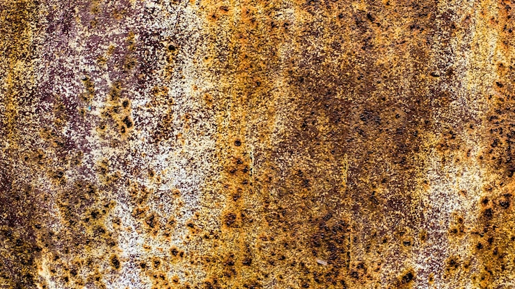 Foto superficie de metal con textura de óxido. antecedentes para el diseñador