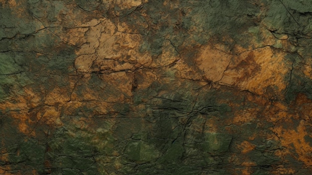 Superficie de muro de hormigón verde marrónColor oliva oscuroAI generativa