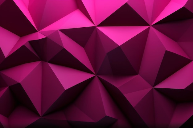 Superficie poligonal rosada con pirámides triangulares